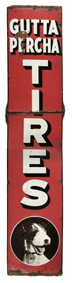 Lot 295 - Gutta Percha. A 1930s Gutta Percha Tires enamel sign