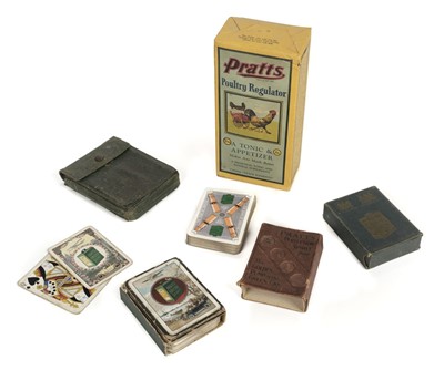 Lot 323 - Pratts. A collection of Pratt's playing cards and other items