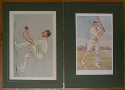 Lot 292 - Vanity Fair caricatures. A collection of 12 prints of cricketers, late 19th and early 20th century