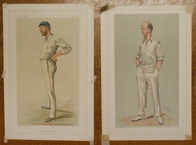 Lot 292 - Vanity Fair caricatures. A collection of 12 prints of cricketers, late 19th and early 20th century