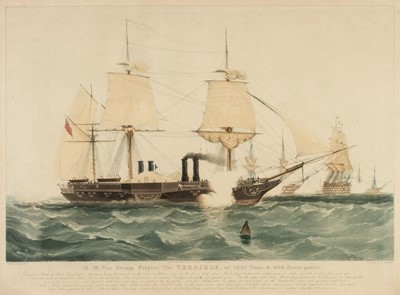 Lot 228 - Papprill (Henry). H.M. War Steam Frigate the Terrible, Ackermann, August 14th, 1856