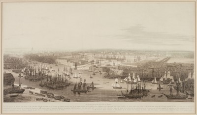 Lot 187 - Daniell (William). An Elevated View of the New Dock in Wapping, 1803