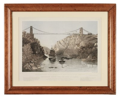 Lot 174 - Bristol. Fagan (J. lithographer), Suspension Bridge over the Avon at Clifton, circa 1865