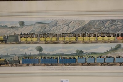 Lot 236 - Railways. Hughes (S. G.), Travelling on the Liverpool and Manchester Railway, 1831