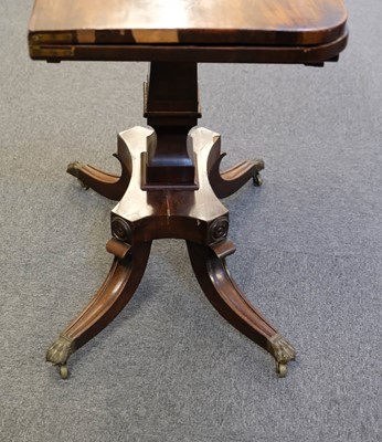 Lot 260 - Table. A William IV mahogany pedestal card table