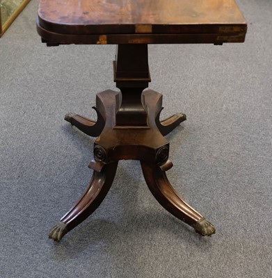 Lot 260 - Table. A William IV mahogany pedestal card table