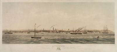 Lot 231 - Picken (Thomas). Panoramic View of Liverpool from the River Mersey, Liverpool: William Thomson, 1853