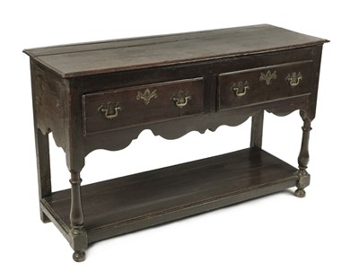 Lot 257 - Sideboard. An 18th century oak sideboard