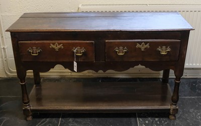 Lot 257 - Sideboard. An 18th century oak sideboard