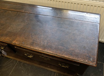 Lot 257 - Sideboard. An 18th century oak sideboard