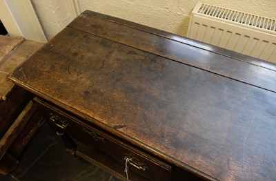 Lot 257 - Sideboard. An 18th century oak sideboard