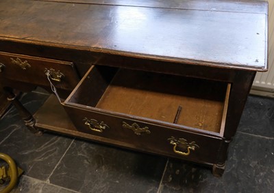 Lot 257 - Sideboard. An 18th century oak sideboard