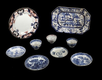 Lot 164 - English Ceramics. 18th century teabowls and saucers