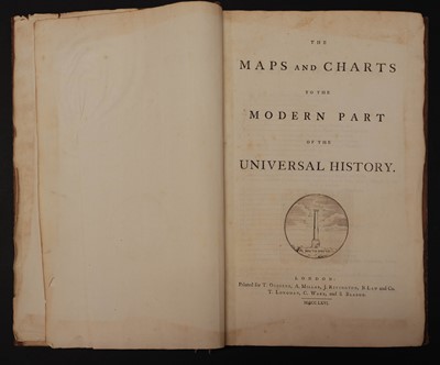 Lot 60 - Bowen (Emanuel). The Maps and Charts to the Modern Part of the Universal History, 1766