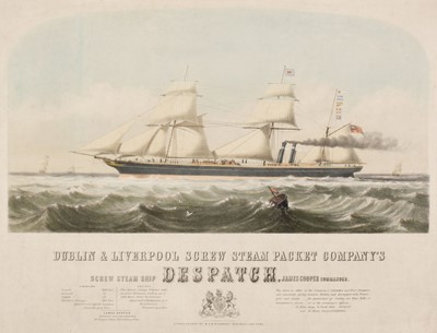 Lot 215 - Lambert (M. & M.W.). Dublin & Liverpool Screw Steam Packet Company's ... Ship Despatch, c. 1830