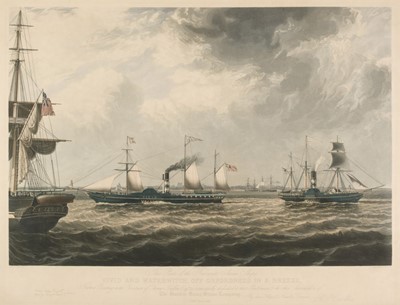 Lot 238 - Reeve (R.G. & A.W.). Vivid and Waterwitch, off Orfordness in a breeze, October 1839