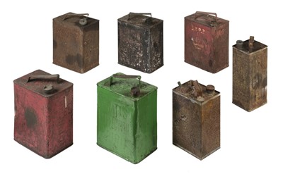 Lot 318 - Petrol Cans. A collection of vintage petrol cans