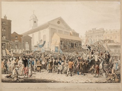 Lot 183 - Covent Garden. Havell (R.), Representation of the Election..., circa 1820