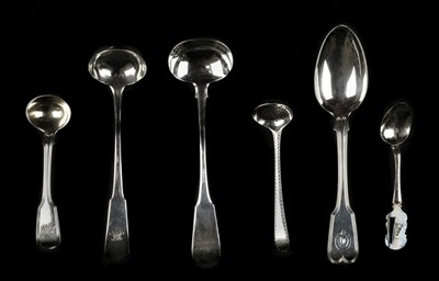 Lot 123 - Ladles. A collection of silver ladles mostly c.1820