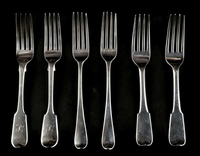 Lot 118 - Forks. A collection of silver table forks