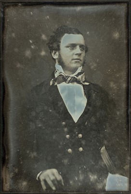 Lot 150 - Half-plate daguerreotype of a young naval man, late 1840s
