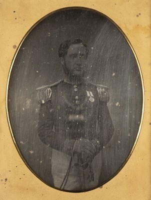 Lot 151 - Half-plate daguerreotype of a British naval officer, late 1840s