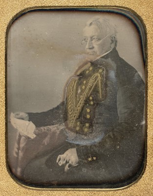 Lot 152 - Half-plate daguerreotype of a retired officer of the British Army, late 1840s