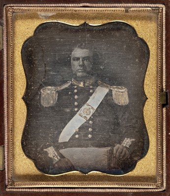 Lot 171 - Sixth-plate daguerreotype of a British officer, c.1856