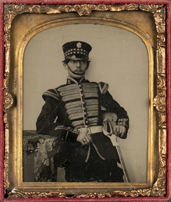 Lot 179 - Sixth-plate ambrotype of a Bandsman of the Royal Highland (Black Watch) Regiment, c.1858