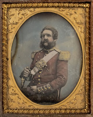 Lot 187 - Ninth-plate daguerreotype of a high-ranking British military officer, c.1855