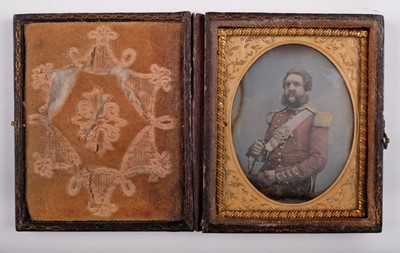 Lot 187 - Ninth-plate daguerreotype of a high-ranking British military officer, c.1855