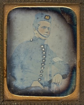 Lot 189 - Ninth-plate daguerreotype of a sergeant of the 29th (Worcs) Regiment of Foot, c.1855