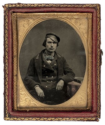 Lot 191 - Ninth-plate ambrotype of a British soldier, c.1860