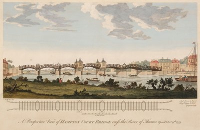 Lot 204 - Grignion (Charles). Hampton Court Bridge, circa 1755