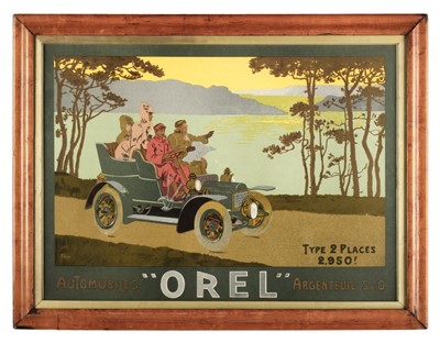 Lot 311 - Orel. An "Orel" Automobiles advertising poster c.1905