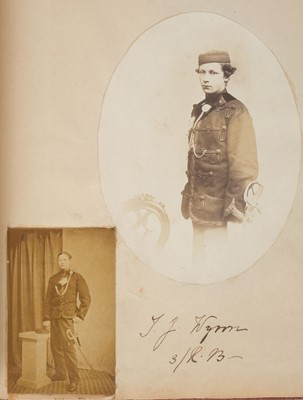 Lot 197 - Rifle Brigade & King's Royal Rifle Corps. A good photograph album of regimental portraits