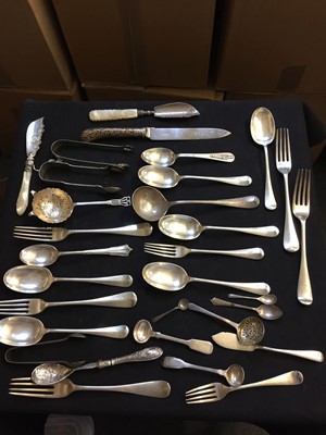 Lot 127 - Mixed Silver. A collection of silver including dessert spoons
