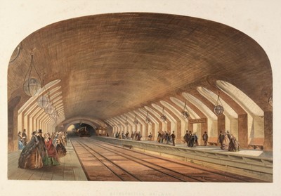Lot 268 - Kell Brothers (publishers). Metropolitan Railway, Baker Street Station, circa 1868