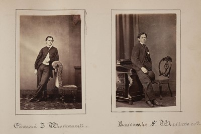 Lot 227 - Westmacott (Richard, 1775-1856). A family photograph album of the Westmacott family, 1860s