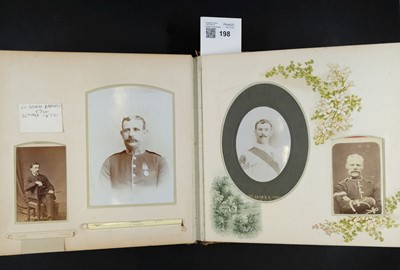 Lot 198 - 57th & 77th (West and East Middlesex) Regiments of Foot. A cabinet card & carte de visite album