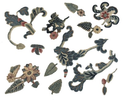 Lot 102 - Needlework slips. A collection of slips, English, early 18th century