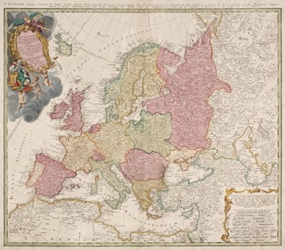 Lot 393 - Europe. Homann (J. B. heirs of), Europa Secundum..., 1743