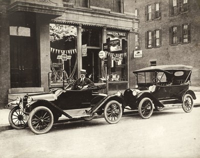 Lot 266 - Amazon Tires. Two large photographs plus another c.1900