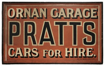 Lot 324 - Pratts. A large painted wood Pratts Ornan Garae sign