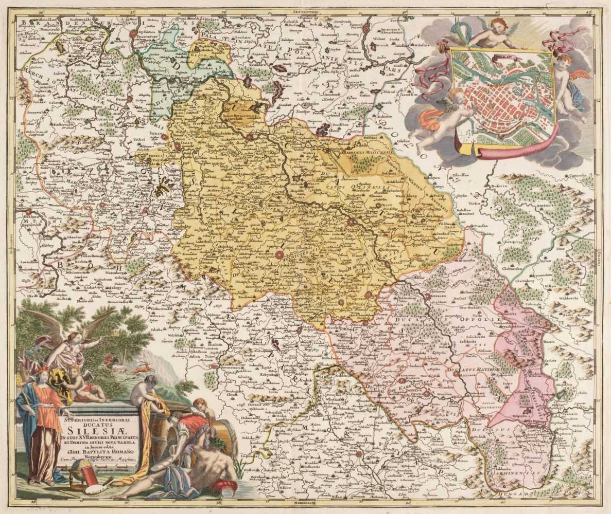 Lot 51 - Silesia. Homann (J. B.), Superioris et Inferioris Ducatus Silesiae..., circa 1720