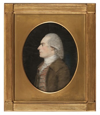 Lot 407 - English School. Oval portrait of a gentleman, circa 1780