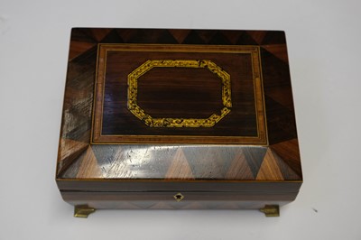 Lot 21 - Jewellery Box. A fine Regency parquetry box