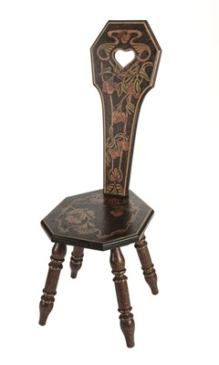 Lot 256 - Morton (Thomas, 1859-1945). A spinning chair - fern ware