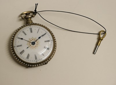 Lot 145 - Pocket Watch. A fine Victorian enamel pocket watch