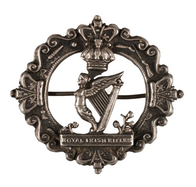 Lot 242 - Royal Irish Rifles. A Victorian silver brooch